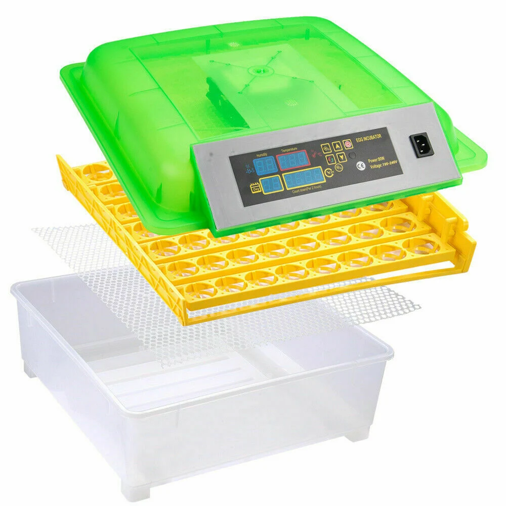 9-56 Egg Incubator Humidity Candler Duck Poultry Born Case Digital
